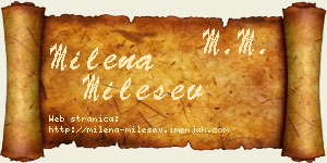 Milena Milešev vizit kartica